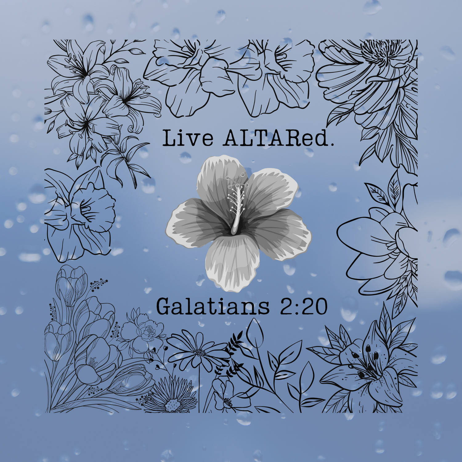 Live ALTARed Red Flower Design