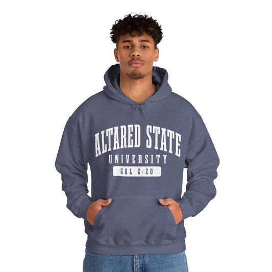 ALTARed State University Unisex Hoodie | White Letter | ALTARed Life Apparel