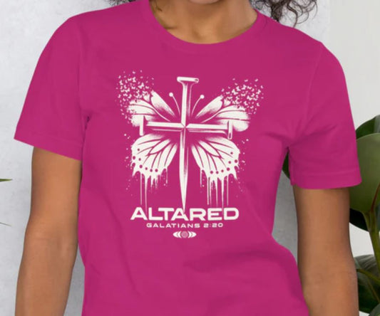 Butterfly & Nails Christian T-Shirt | ALTARed Life Apparel