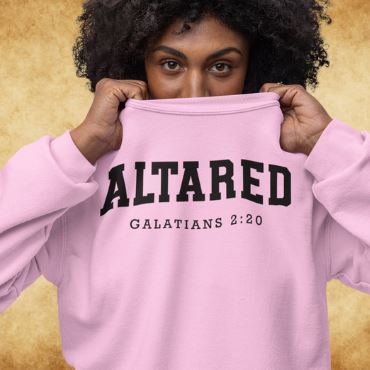 ALTARed Collegiate Style Unisex Sweatshirt | Black Letter | ALTARed Brand