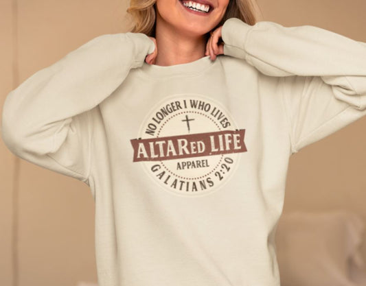 ALTARed Life Apparel Circle Logo Christian Sweatshirt